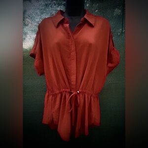 Simply Vera Vera Wang Terracotta Blouse